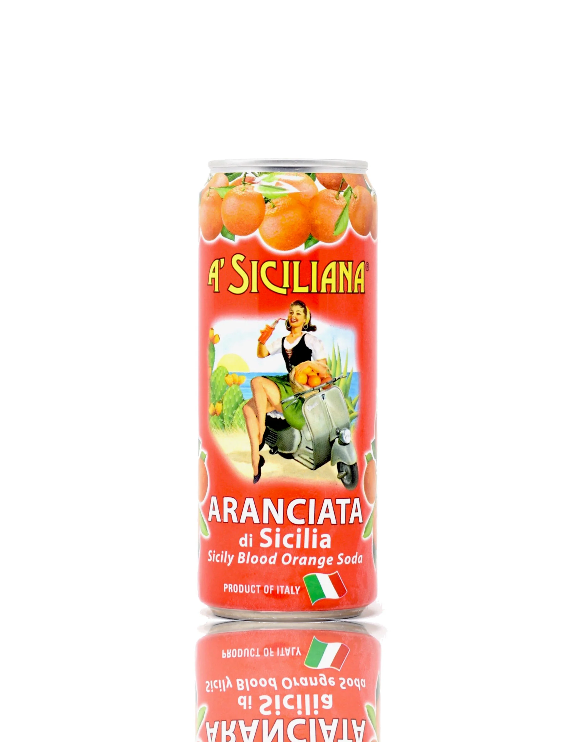A' Siciliana Sicilian Aranciata, Sicilian Blood Orange Soda, 4 x 330ML - Image 2
