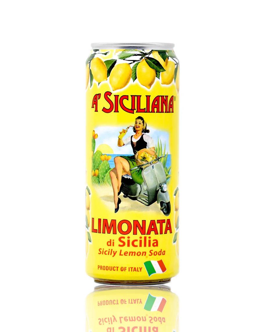 A' Siciliana Sicilian Limonata, Lemon Soda, 4 x 330ML - Image 2