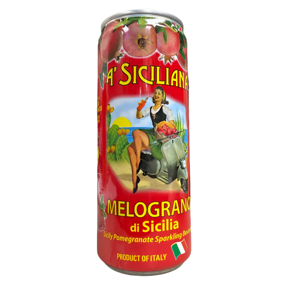 A' Siciliana Sicilian Pomegranate Sparkling Beverage, Melograno di Sicilia, 4 x 330ML - Image 4