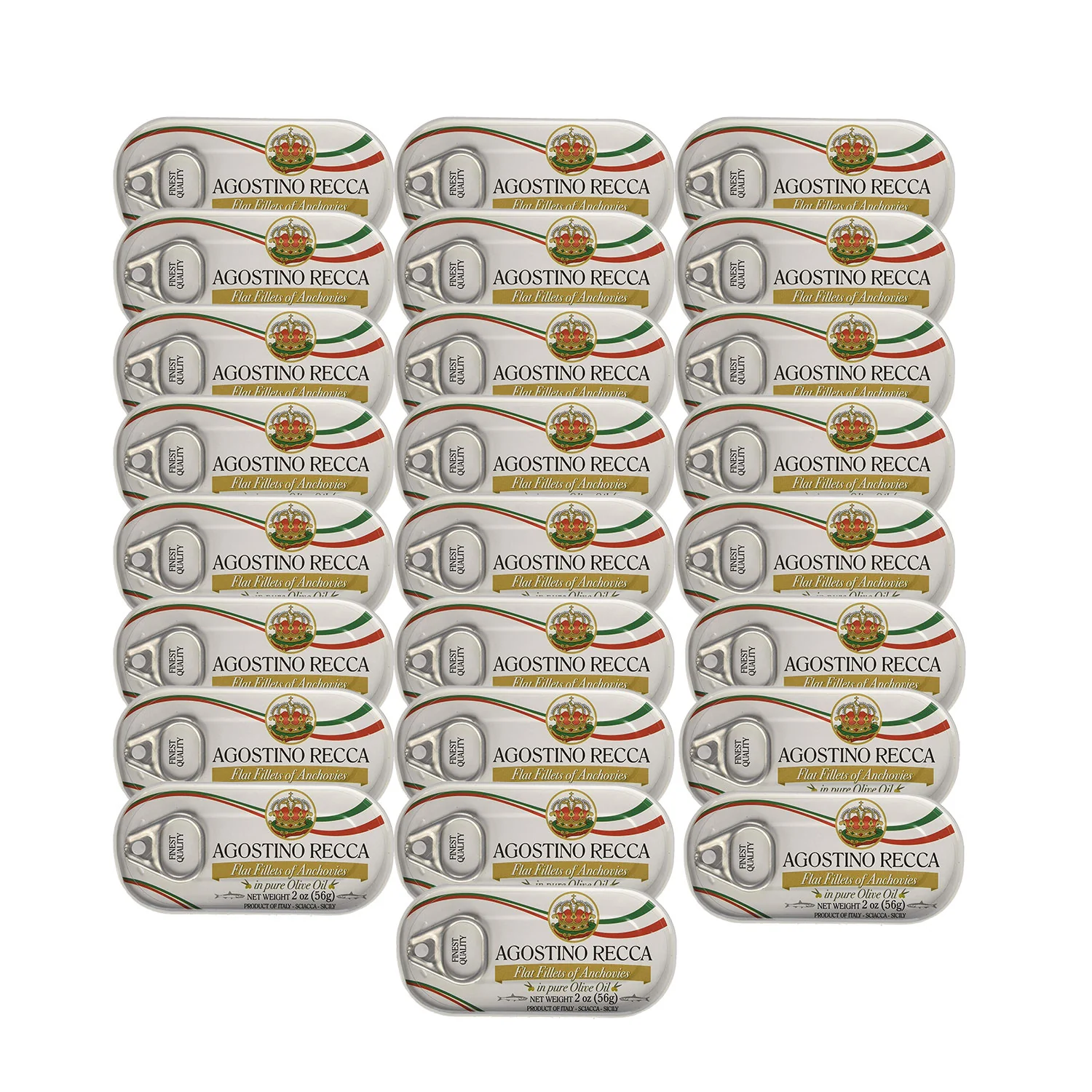 Agostino Recca Flat Fillets of Anchovies in pure Olive Oil, 56g - Image 4