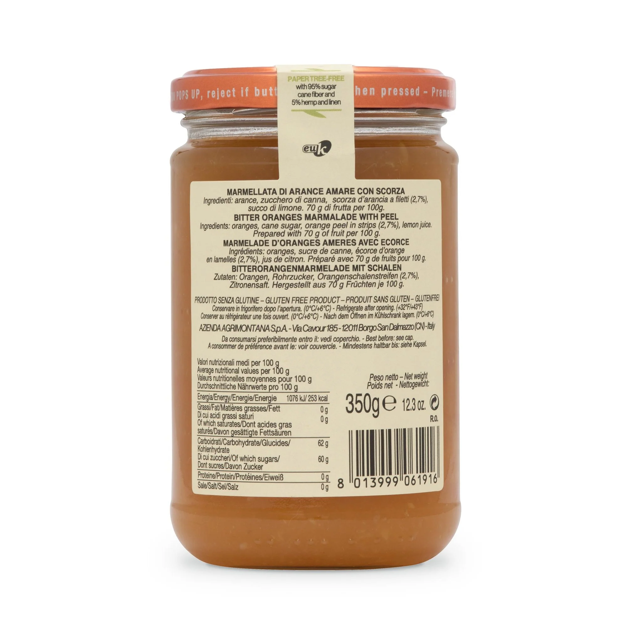 Agrimontana Bitter Oranges Marmalade with Peel, Arance Amare, 12.3 oz | 350g - Image 4