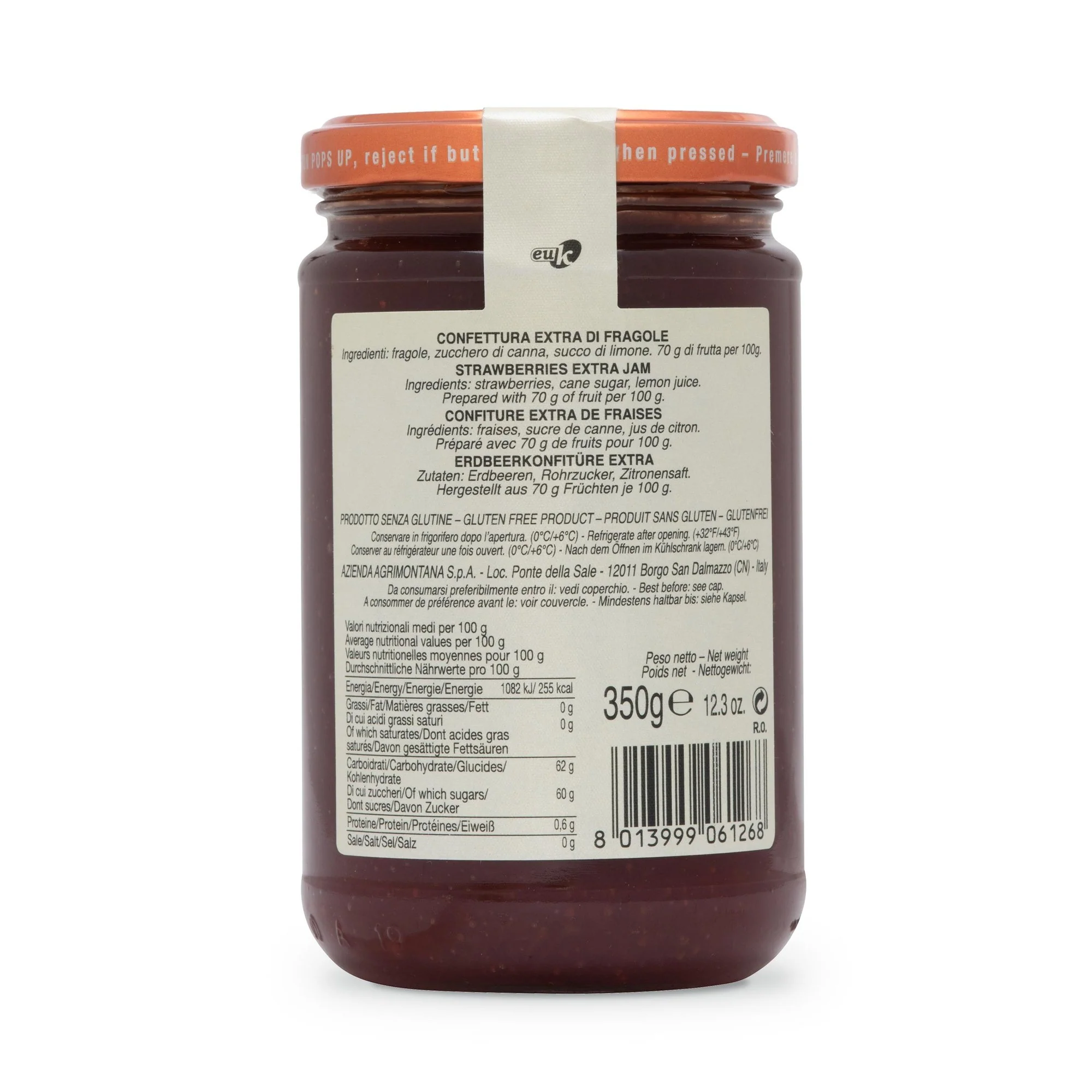 Agrimontana Strawberries Extra Jam, Fragole, 12.3 oz | 350g - Image 4