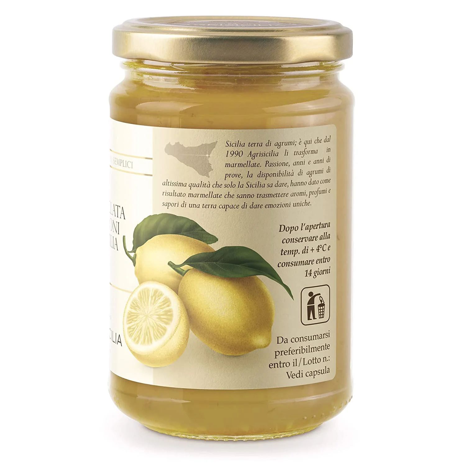 Agrisicilia Sicilian Lemon Marmalade, 12.7 oz | 360g - Image 3