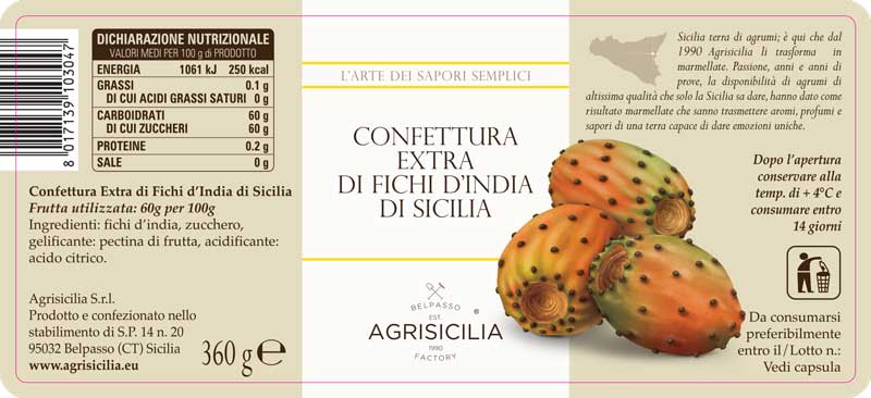 Agrisicilia Sicilian Prickly Pears Jam, 12.7 oz | 360g - Image 2