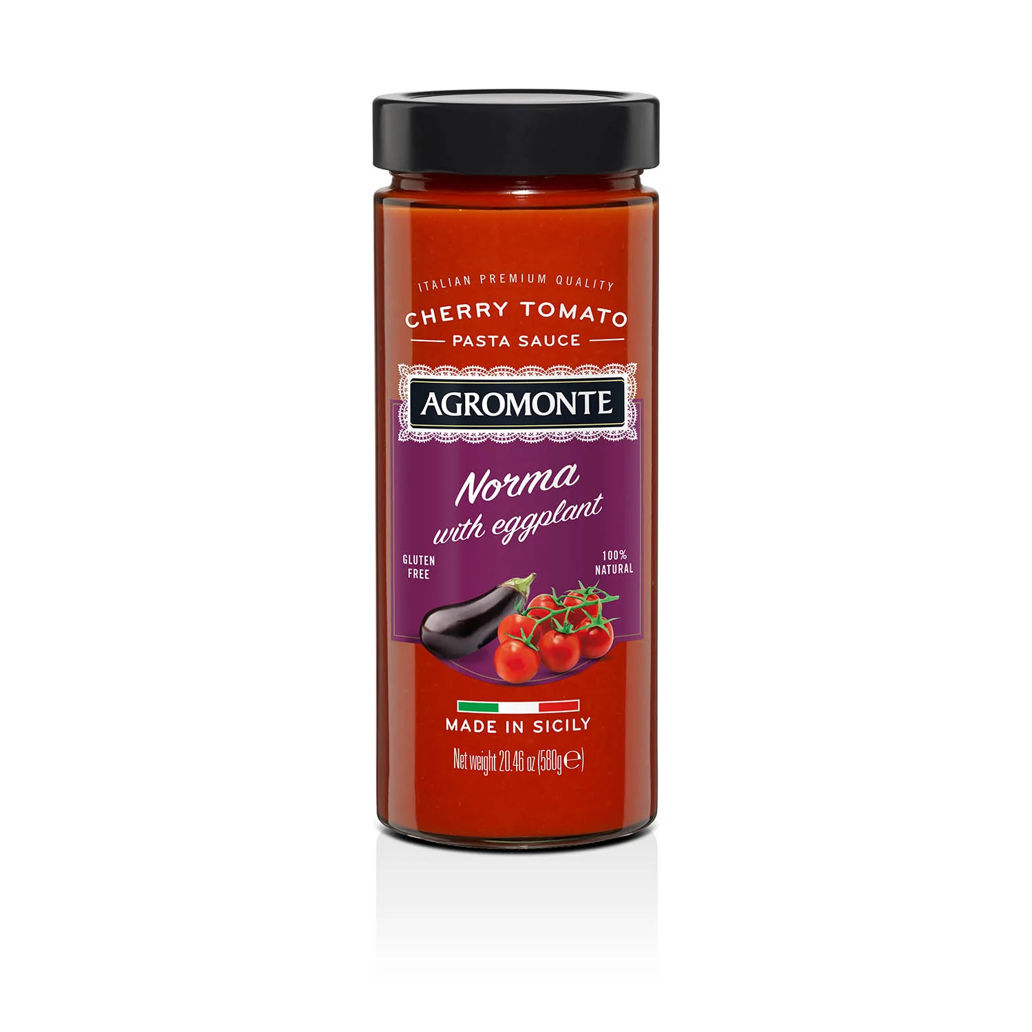 Agromonte Norma Pasta Sauce of Cherry Tomato and Eggplant, 20.46 oz | 580g