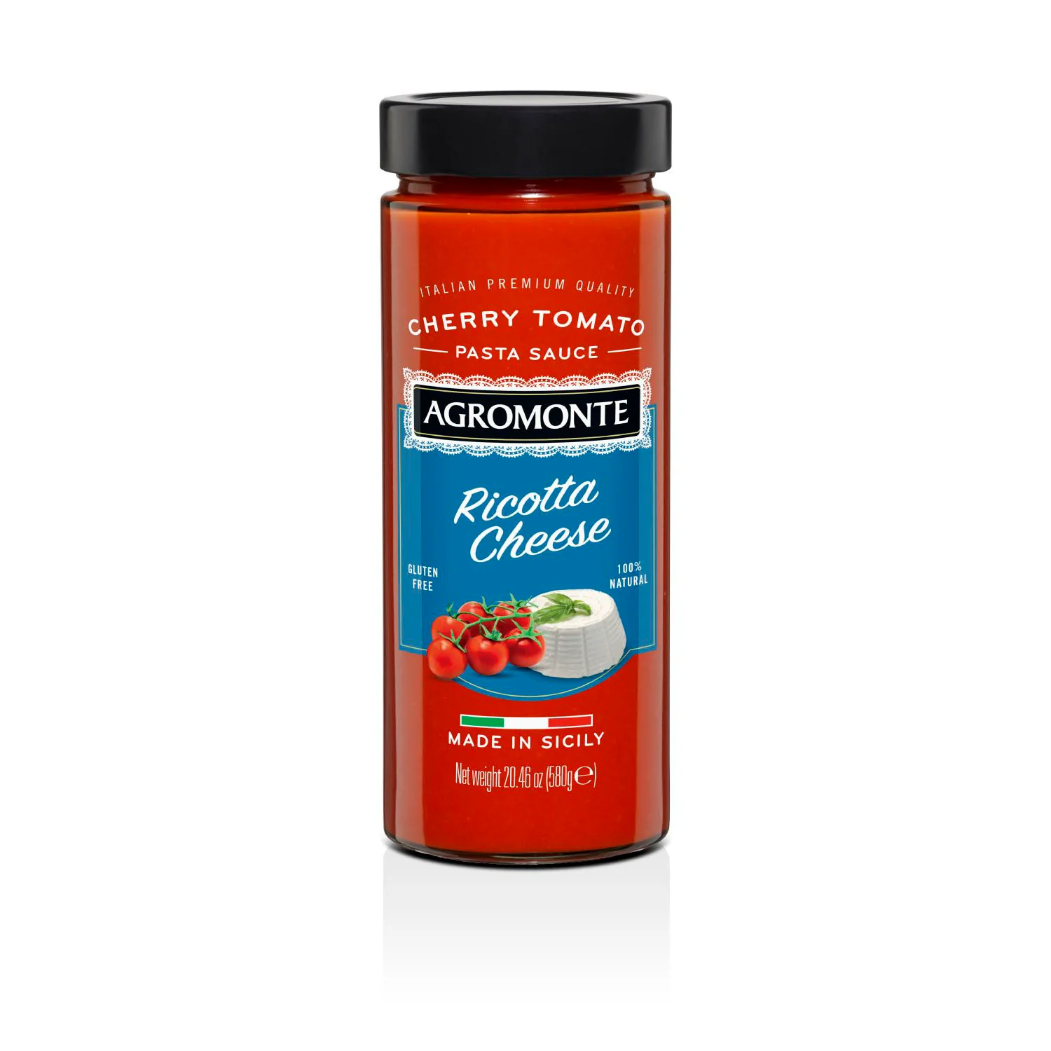 Agromonte Pasta Sauce of Cherry Tomato and Ricotta Cheese, 20.46 oz | 580g