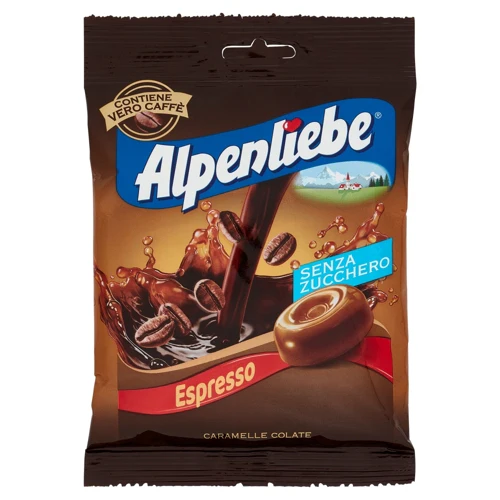 Alpenliebe Espresso Candy, Italian Hard Candy, Sugar Free, 2.8 oz | 80g