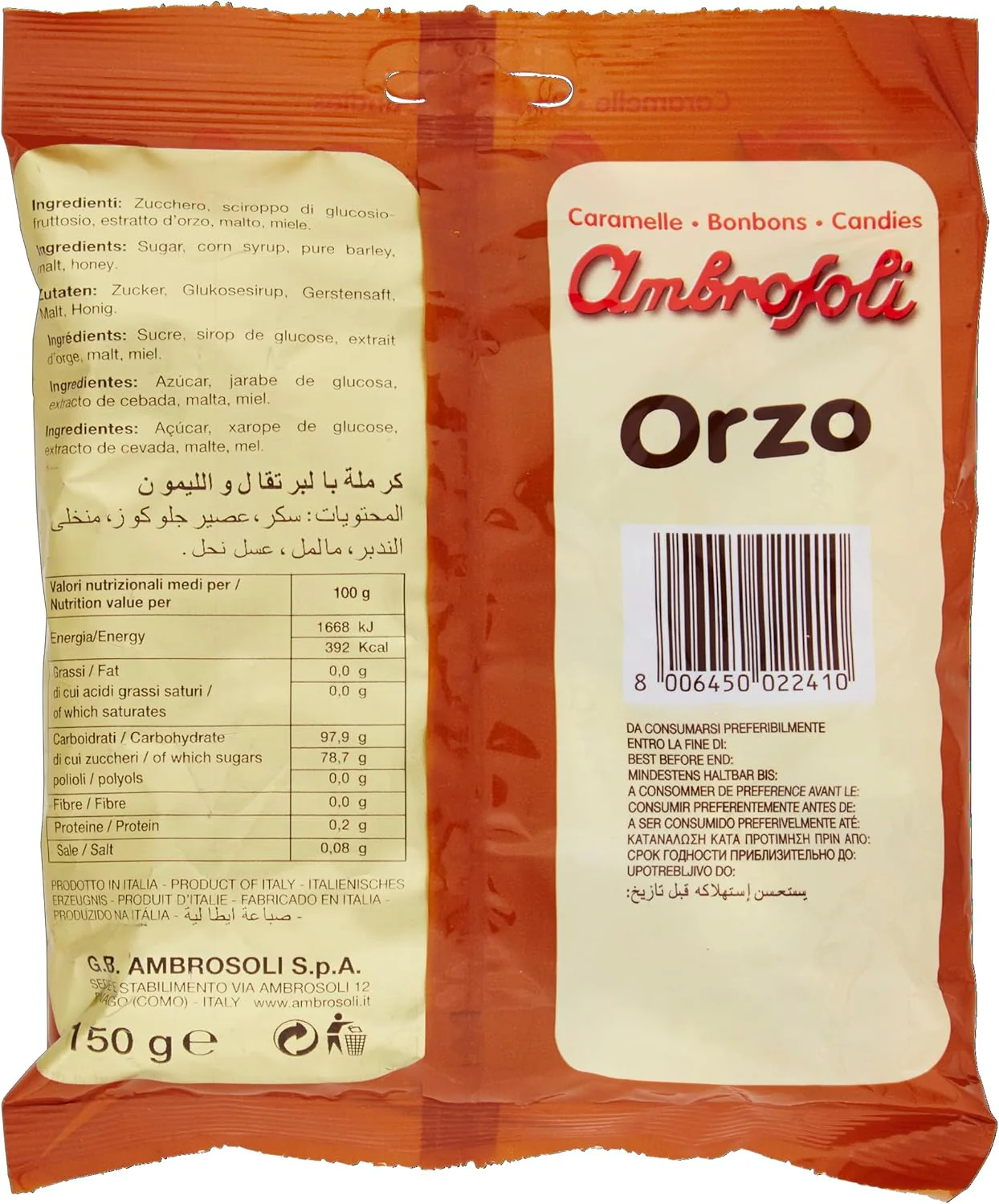 Ambrosoli Barley Candies, Orzo, 150 g - Image 2