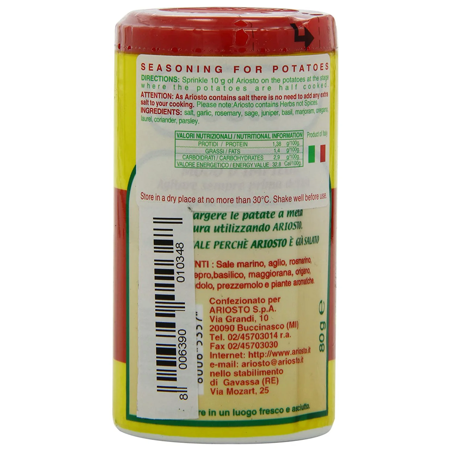 Ariosto Seasoning for Roast and Frying Potatoes Rub, 2.82 oz | 80g - Image 3