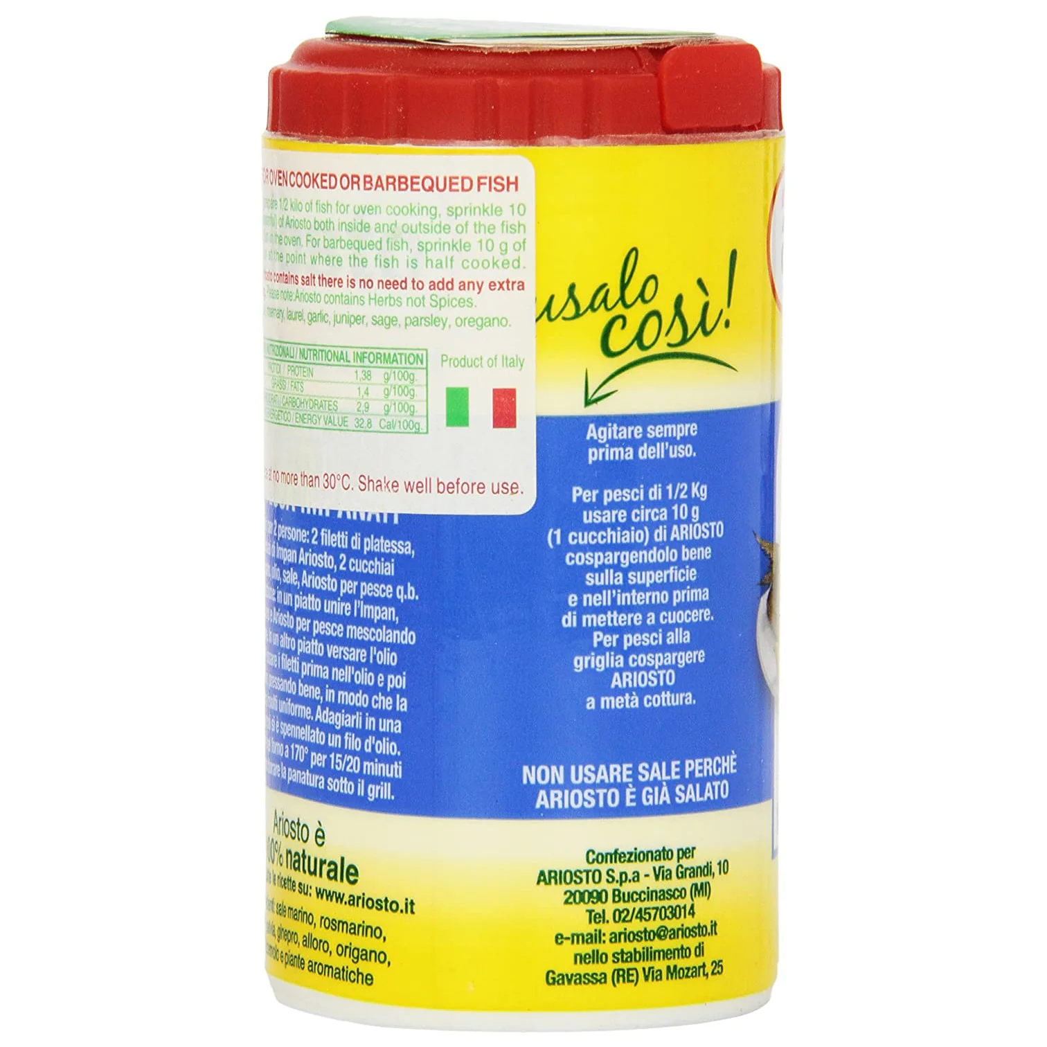 Ariosto Seasoning for Roast and Grilled Seafood Rub, 2.82 oz | 80g - Image 3