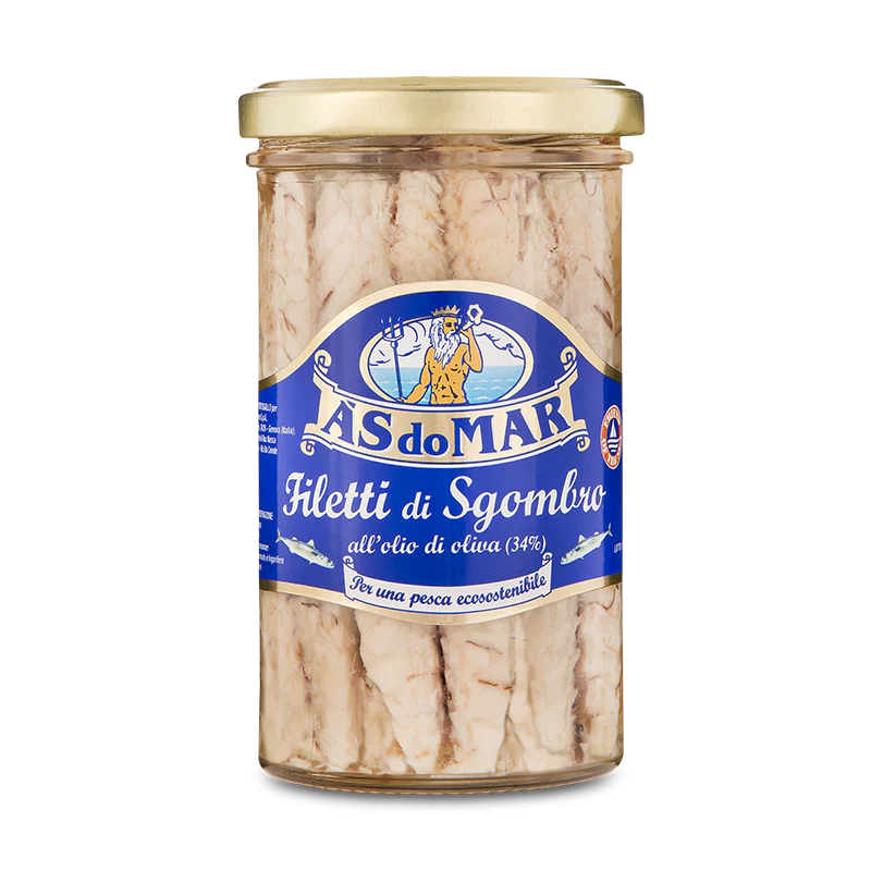 A'S do Mar Makerel Fillets in Olive Oil, 250g Jar