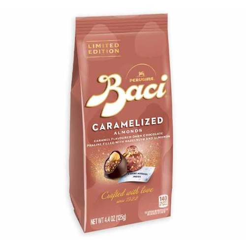 Baci Perugina Caramelized Almonds Dark Chocolate – 4.4 oz Bag (125 g)