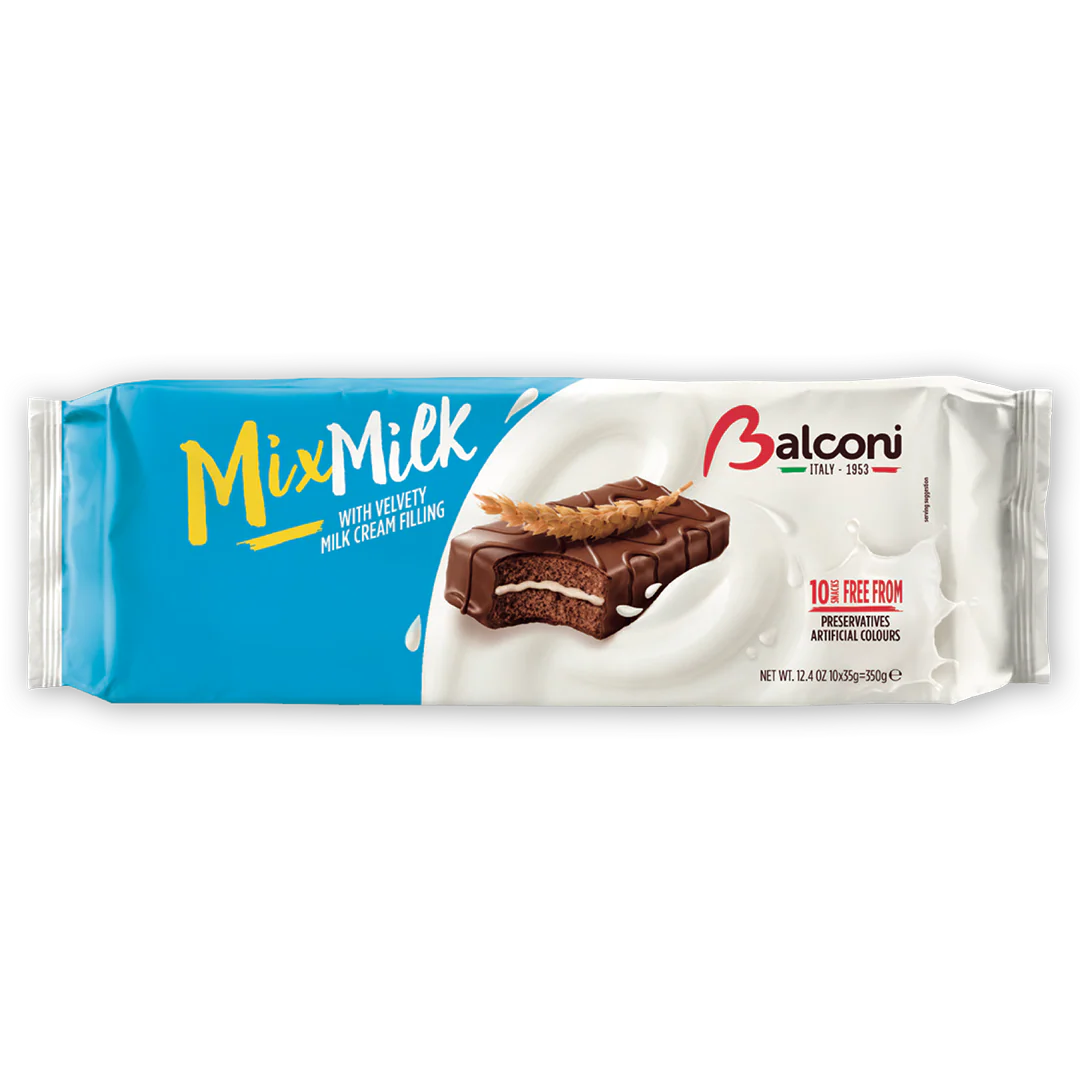 Balconi Mix Milk Cake, Cocoa and Milk Filling, 12.4 oz | 350g