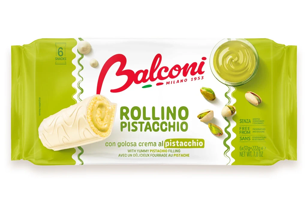 Balconi Rollino Pistacchio, with Pistachio Cream, 7.8 oz | 222 g