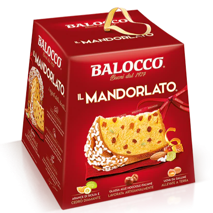 Balocco il Mandorlato Panettone with Almonds and Sugar, 1000g