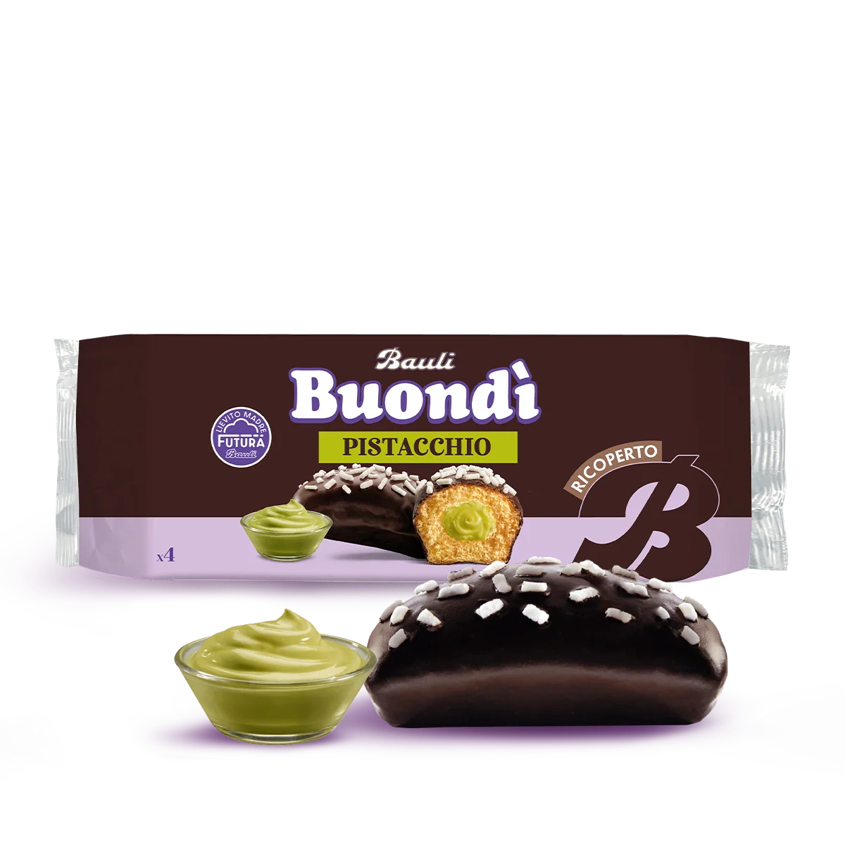 Bauli Buondi Chocolate Covered w/ Pistachio Filling, 276g | 9.73 oz