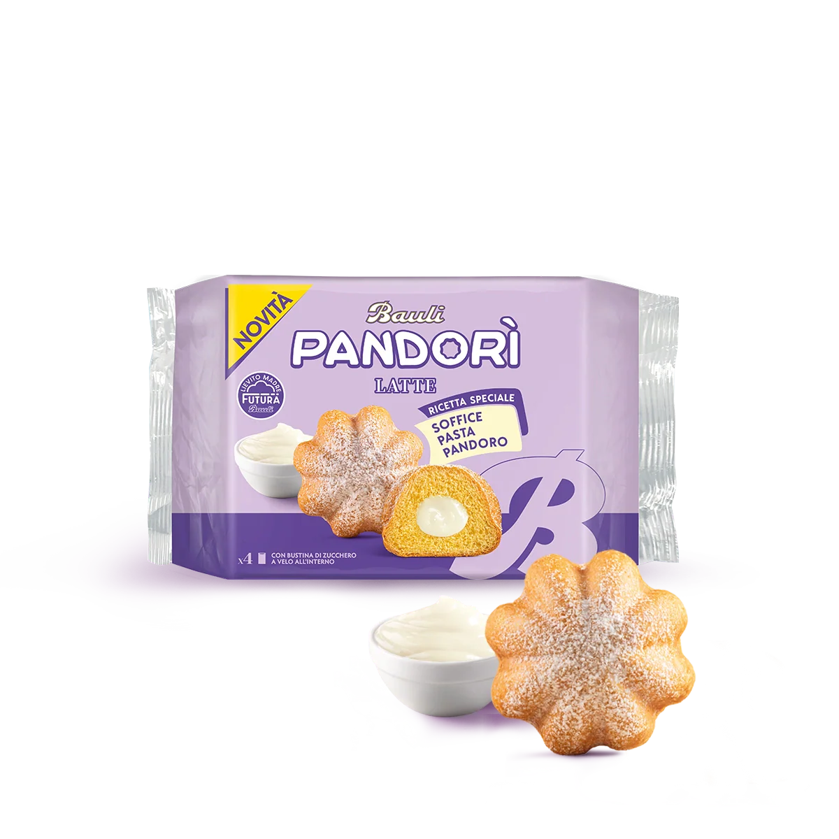 Bauli Pandorì al Latte –Cream Mini Pandoro (4‑Pack)