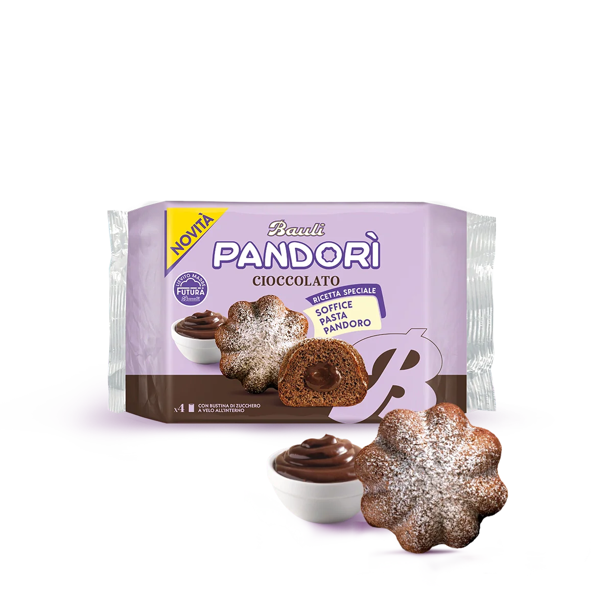Bauli PandorƬ Crema al Cioccolato ā 4 Mini Pandoro