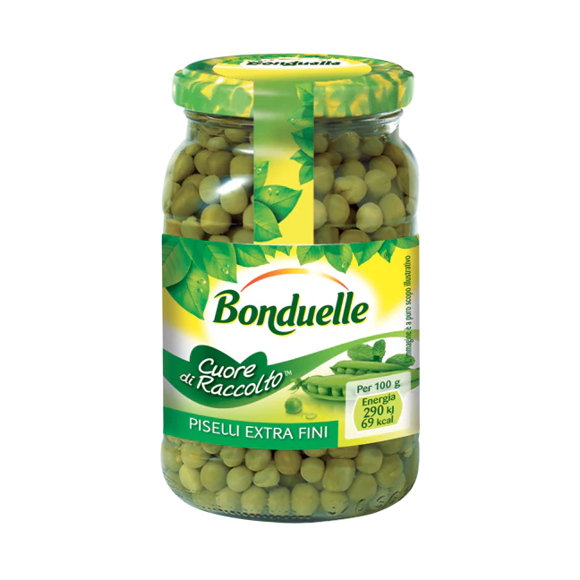 Bonduelle Peas, Piselli Extra Fini, 18.6 oz | 530g