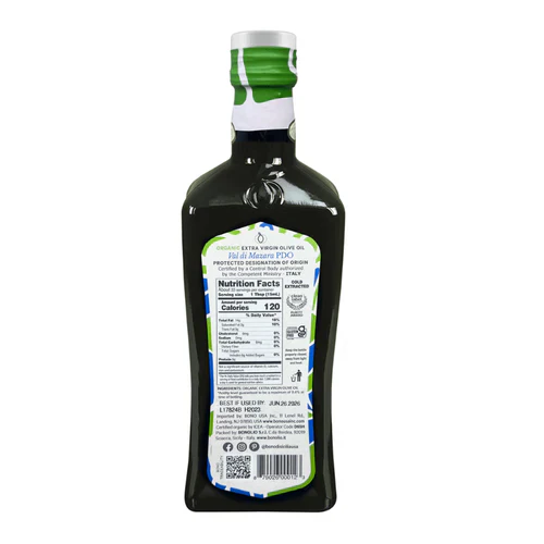 Bono Sicilian Certified PDO Val Di Mazara Organic Extra Virgin Olive Oil, 16.9 oz - Image 2