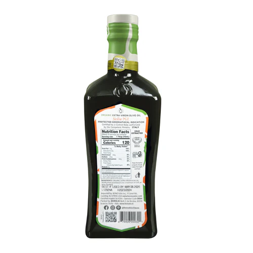 Bono Sicilia PGI Organic Extra Virgin Olive Oil – 100% Italian, 16.9 oz - Image 2