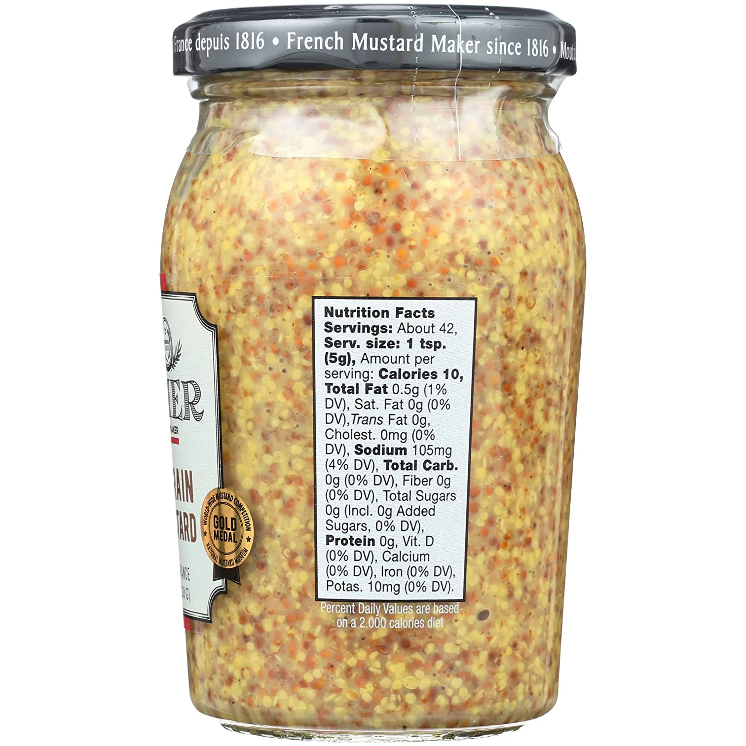 BORNIER Wholegrain Dijon Mustard, 7.4 Ounce - Image 2