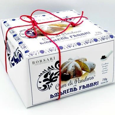 Borsari Cuor di Pandoro With Amarena Fabbri Cherries, 26.45 oz | 750g - Image 4