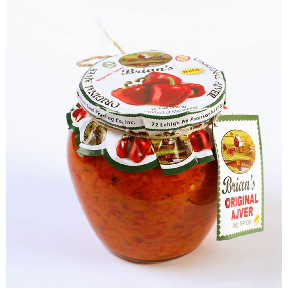 Brian's Original Ajver Mild, Only Peppers, 19.4 oz - 550g
