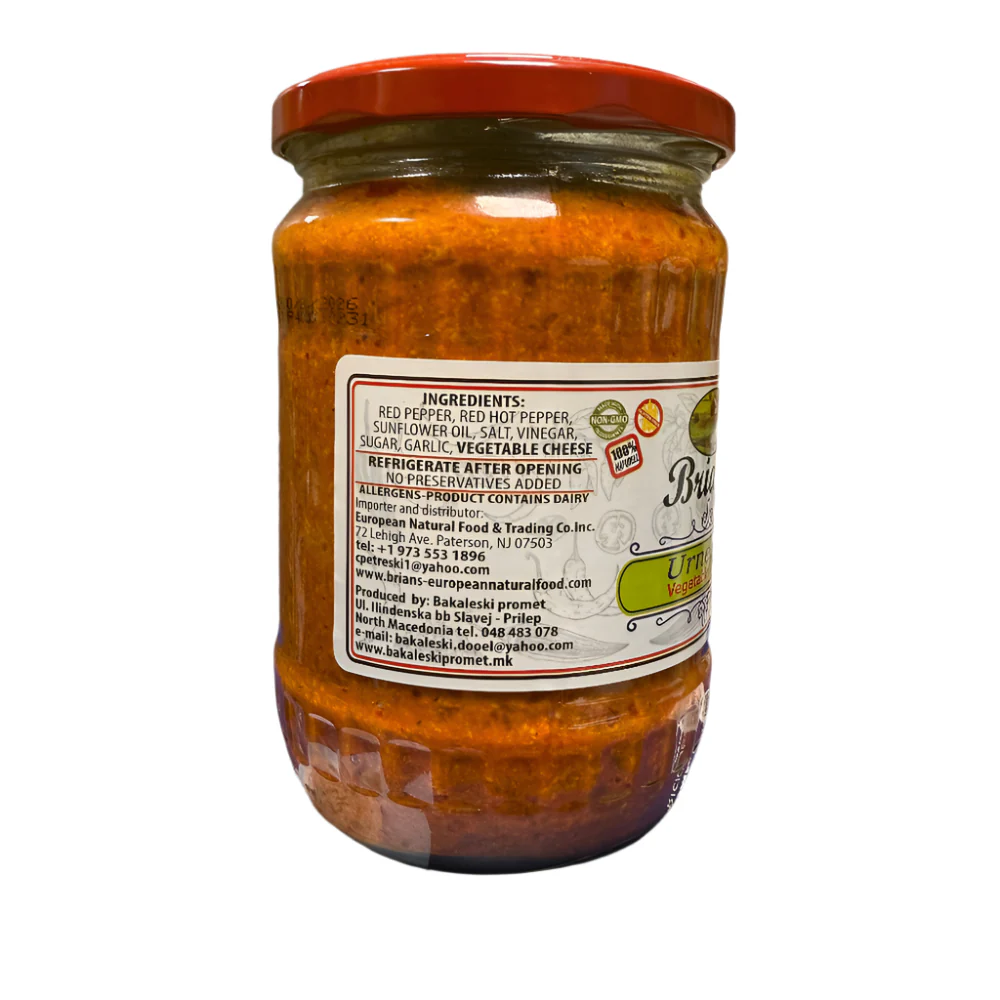 Brian's Urnebes Vegetable Spread, Ajver with Cheese, Hot, 19.4 oz | 550g - Image 2