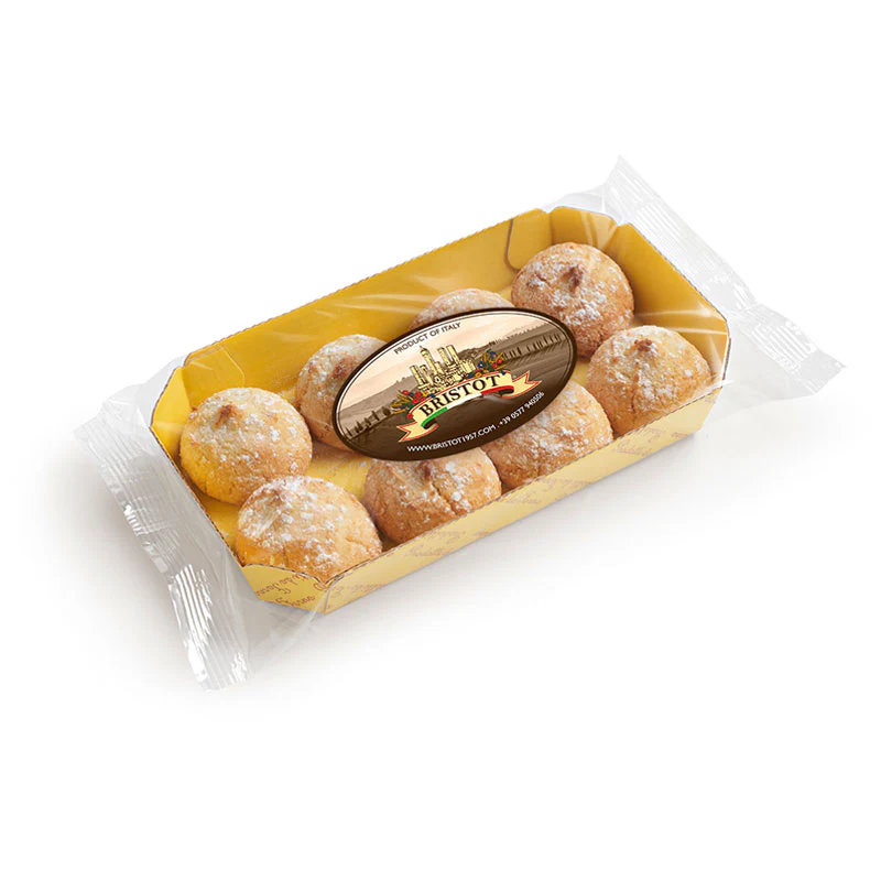 Bristot Almond Paste Cookies with Strawberry Jam, Delizia Fragola, 7 oz | 200g