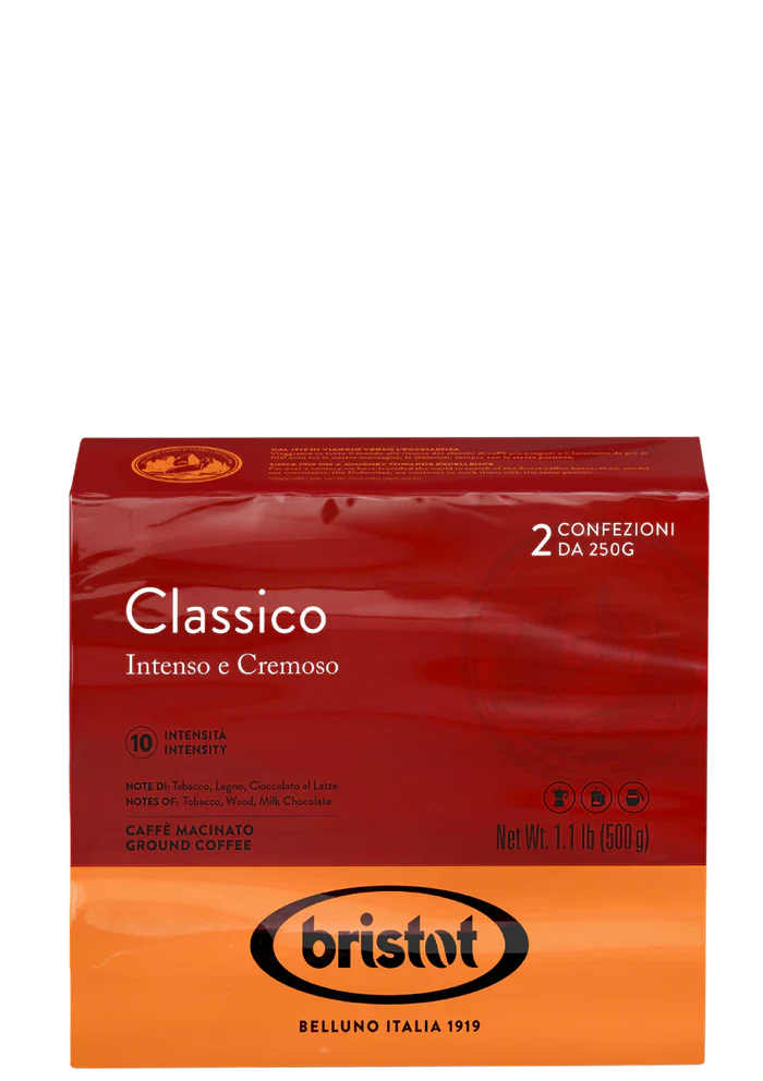 Bristot Classico Intense & Cramy, Ground Coffee, 10 Intensity, Medium Roast - Image 2