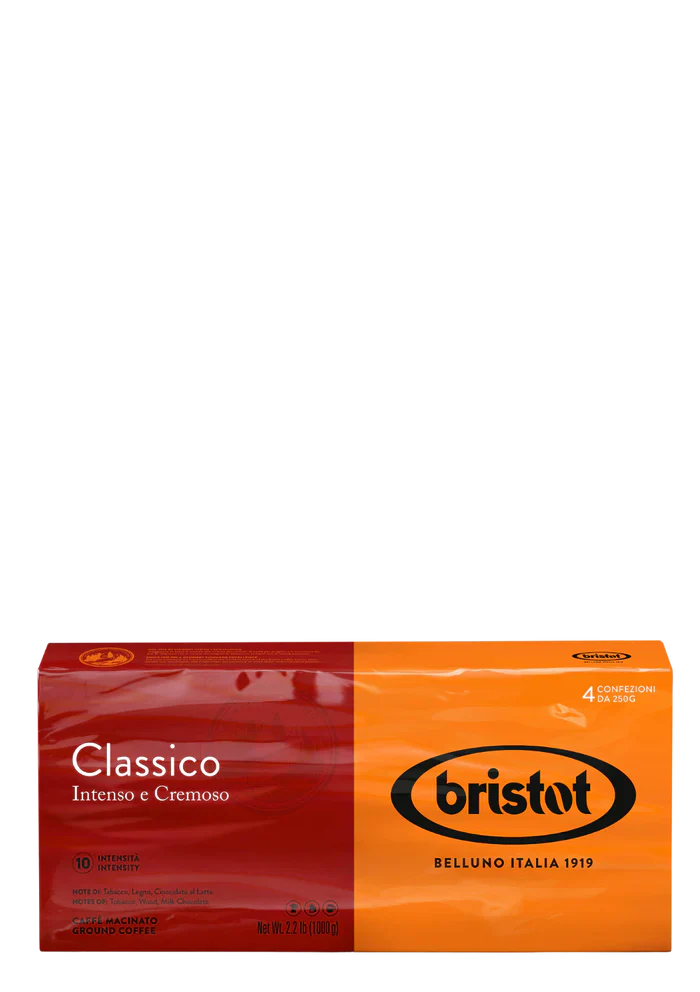 Bristot Classico Intense & Cramy, Ground Coffee, 10 Intensity, Medium Roast - Image 3