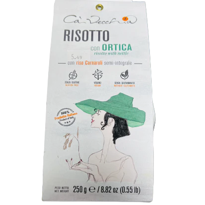 Caā Vecchia Risotto with Nettle, Risotto Ortica, 8.82 oz | 250g