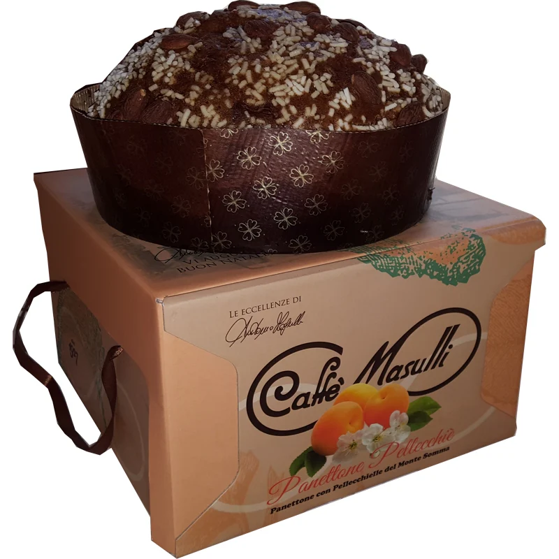Caffe Masulli Panettone Apricot, Panettone Pellecchie, 35.27 oz | 1kg - Image 2