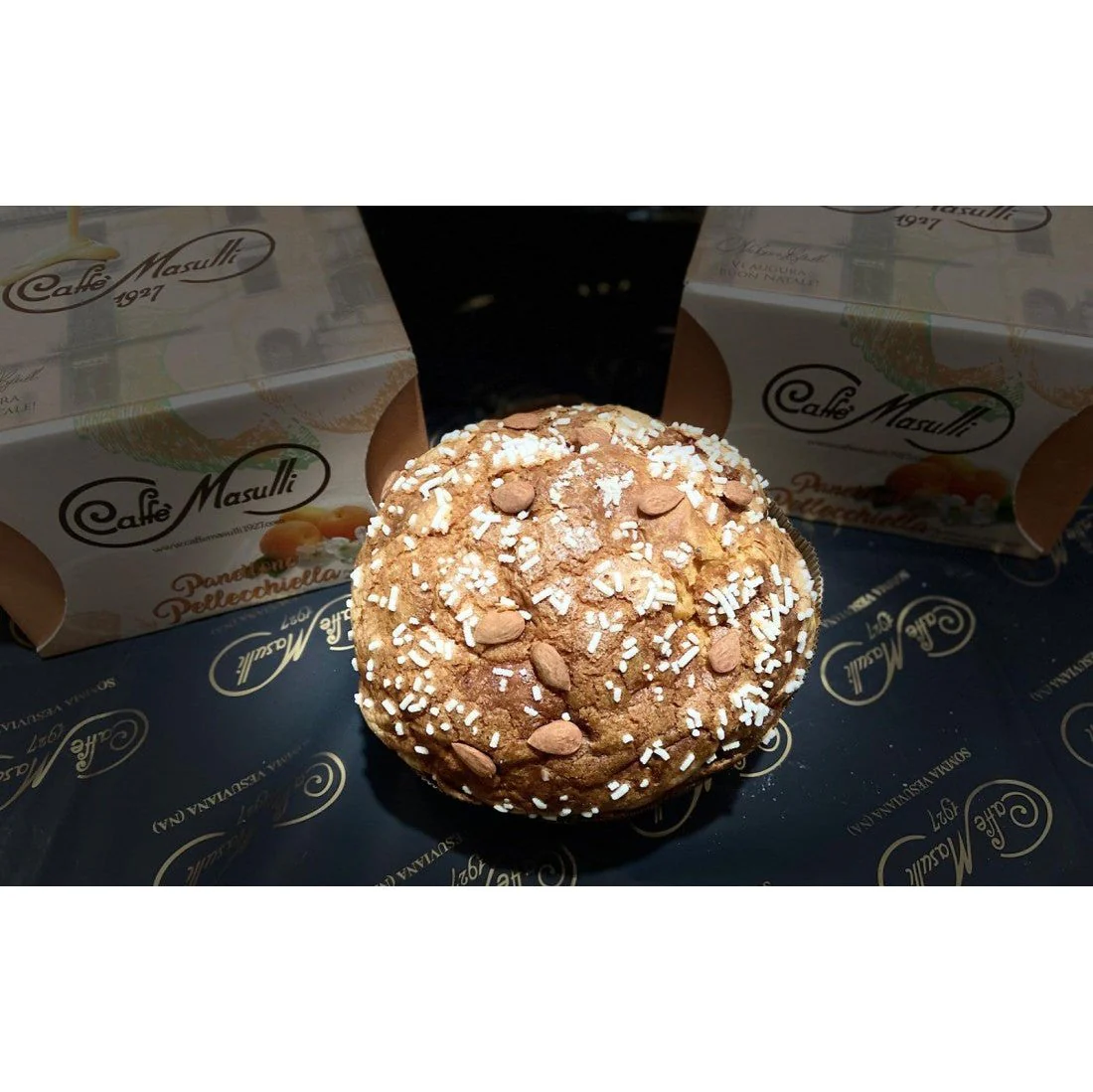 Caffe Masulli Panettone Apricot, Panettone Pellecchie, 35.27 oz | 1kg - Image 3