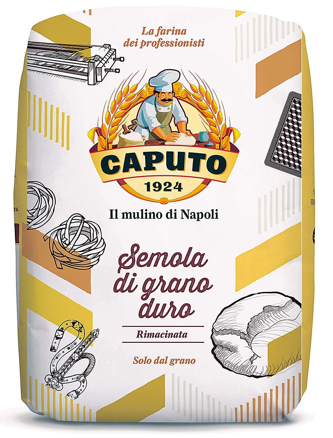 Caputo Semola Rimacinata - Double Milled Durum Wheat Semolina, 2.2 lb - Image 3