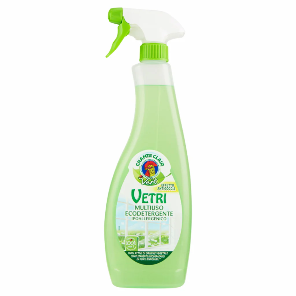 Chanteclair Vetri Ecodetergente, Window & Glass Cleaner, 625 ml