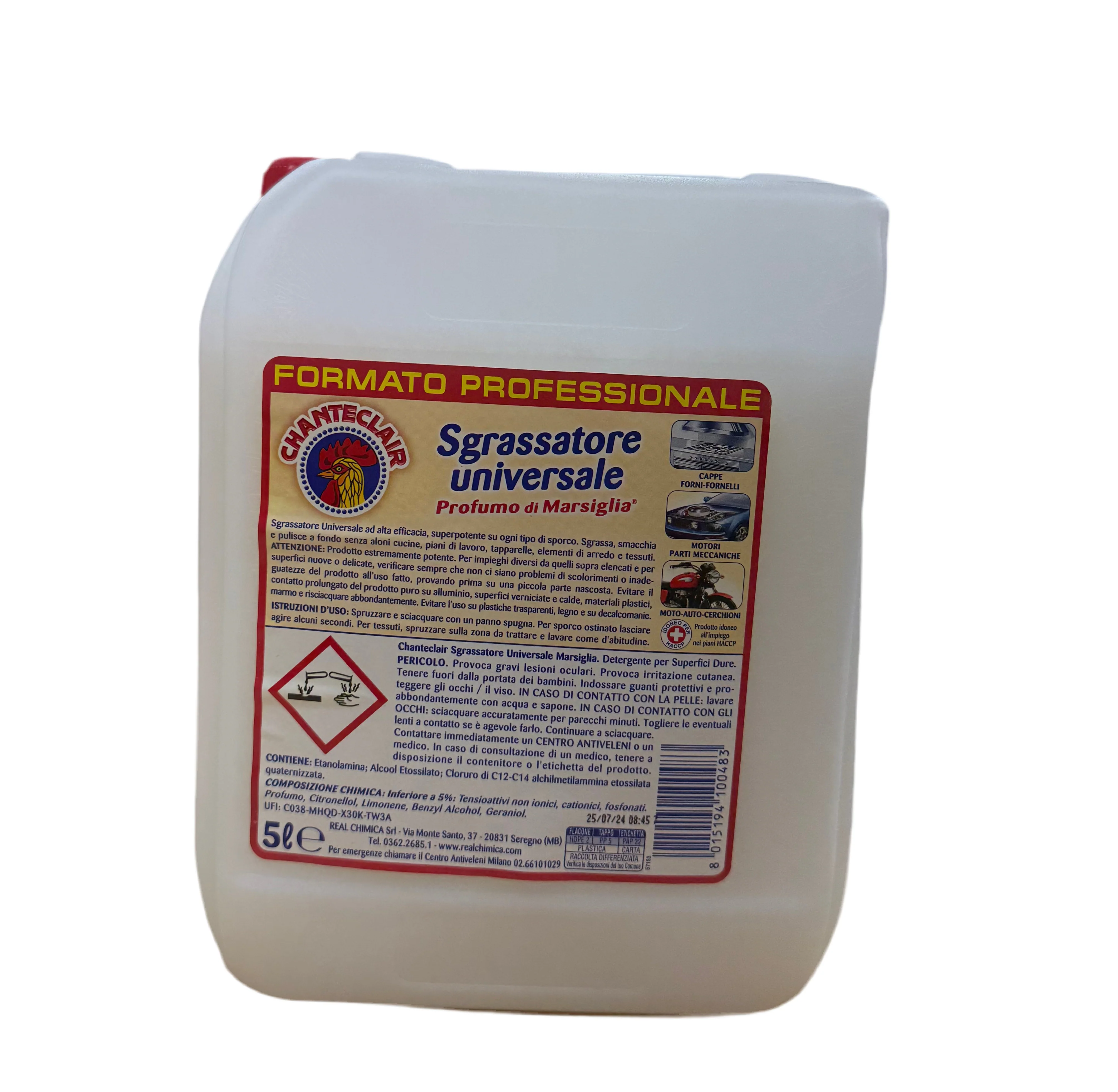 Chanteclair Sgrassatore All-Purpose Degreaser Marsiglia, 5 Liter - Image 3