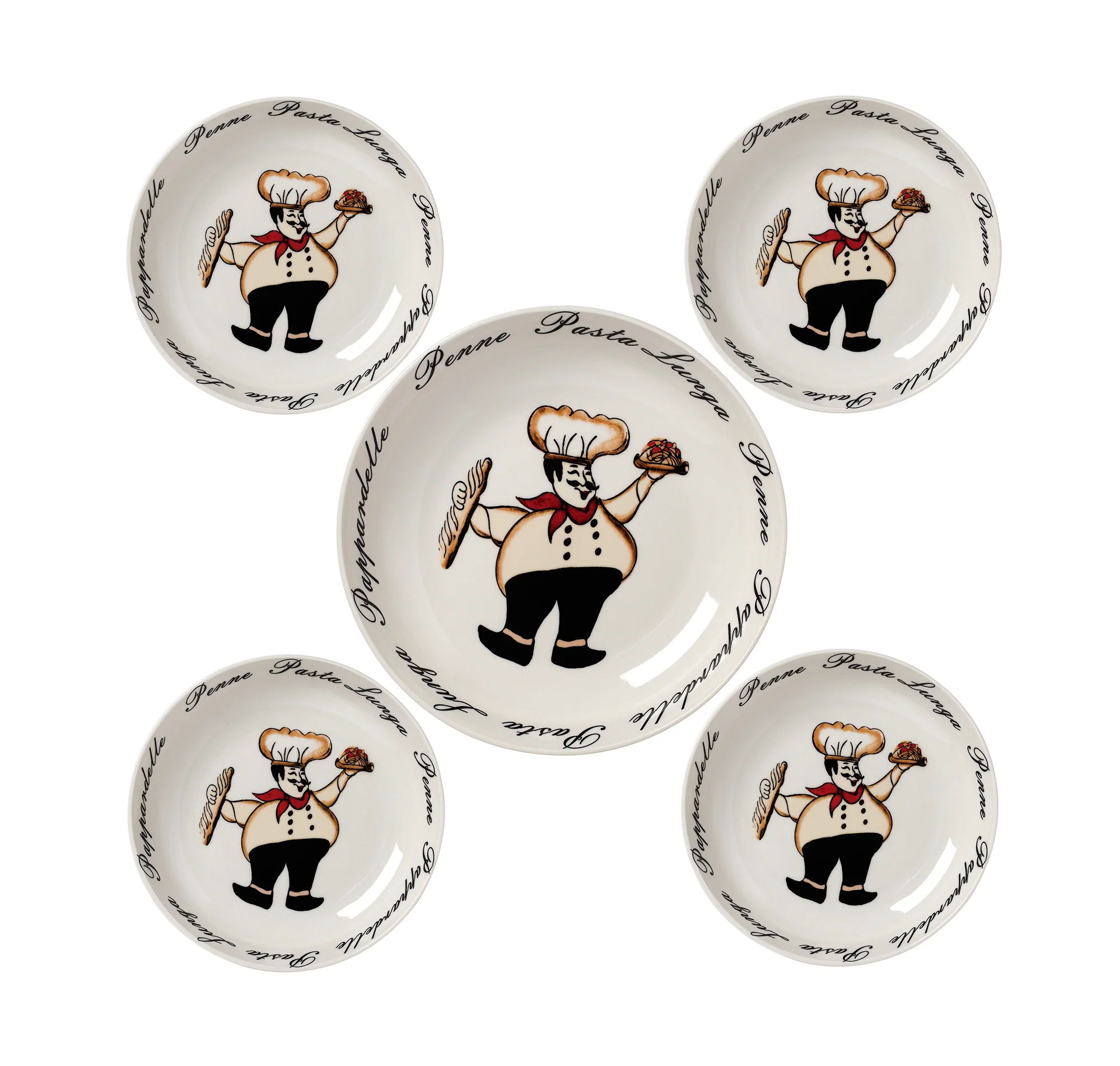 Chef 5 Piece Porcelain Pasta Set - Image 2