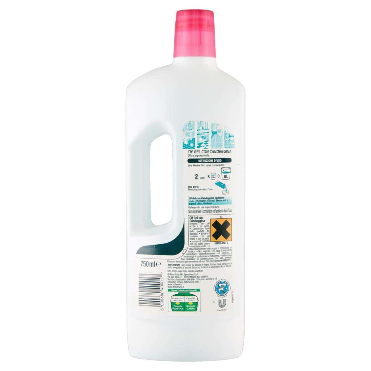 Cif Gel With Bleach Cleaner, 25.3 oz | 750ml - Image 2