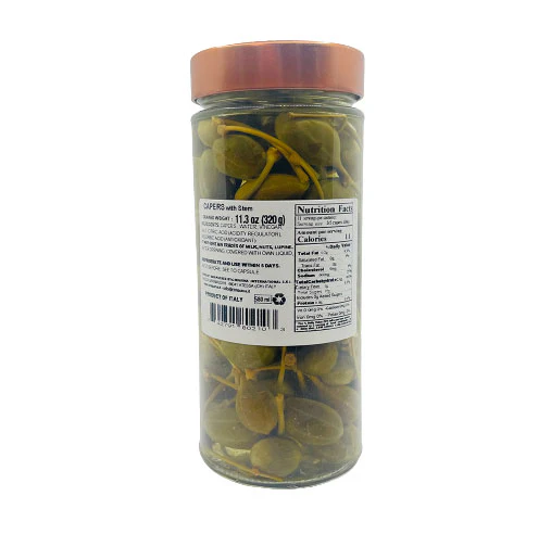 Cinquina Capers with Stem in Vinegar, Caper Fruit, 11.3 oz | 320g - Image 2