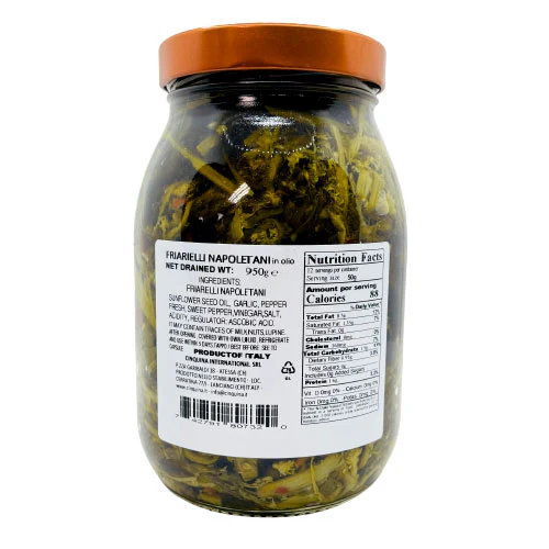 Cinquina Friarielli Napoletani in oil, Broccoli Rabe, 1062 ml - Image 3