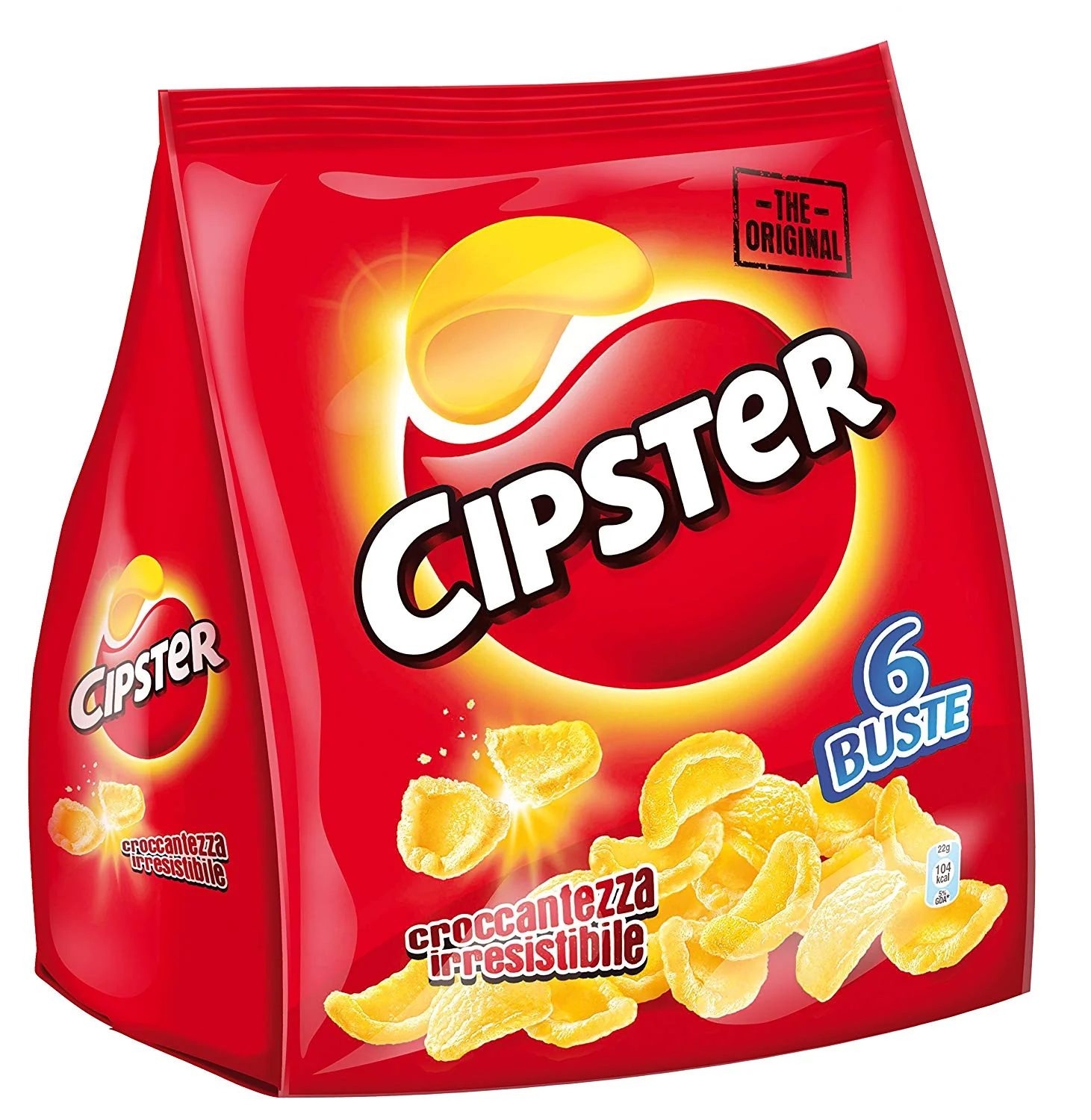 Cipster The Original Potato Snack, 6 Pack | 132g | Product of Italy