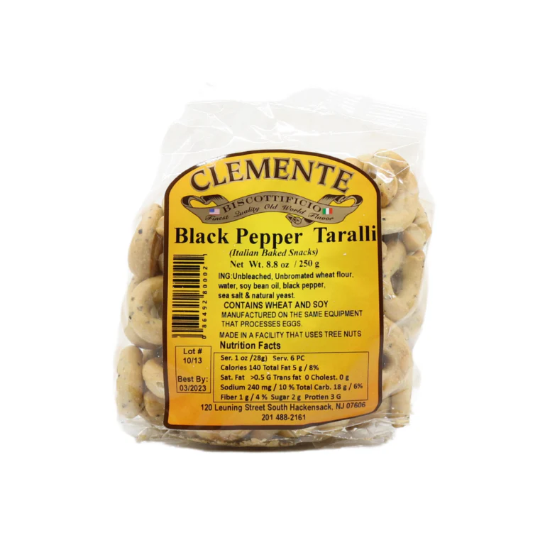 Clemente Black Pepper Taralli, 8.8 oz | 250g