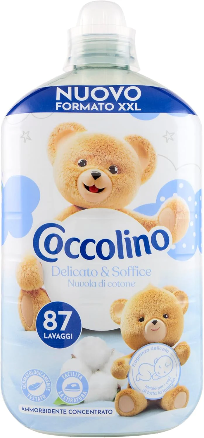 Coccolino Concentrated Fabric Softener Gentle & Soft Cotton Cloud – 1850ml (87 Washes)