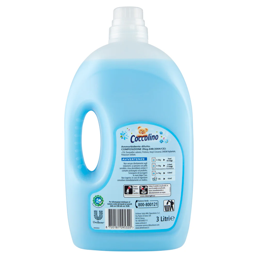 Coccolino Softener Spring Air Blue, Ammorbidente Aria di Primavera, 40 Washes, 3 Liter - Image 2