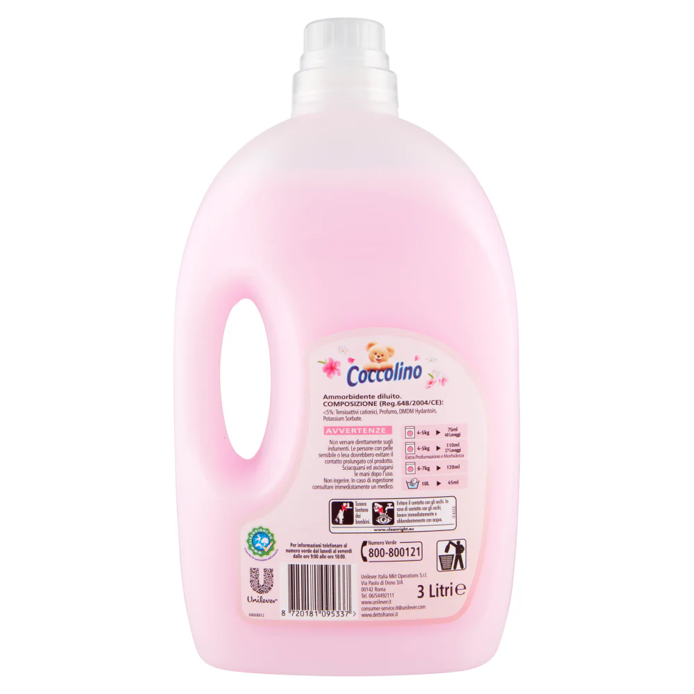 Coccolino Softener Silk Sensation, Ammorbidente Sensazione Seta, 40 Washes, 3 Liter - Image 2