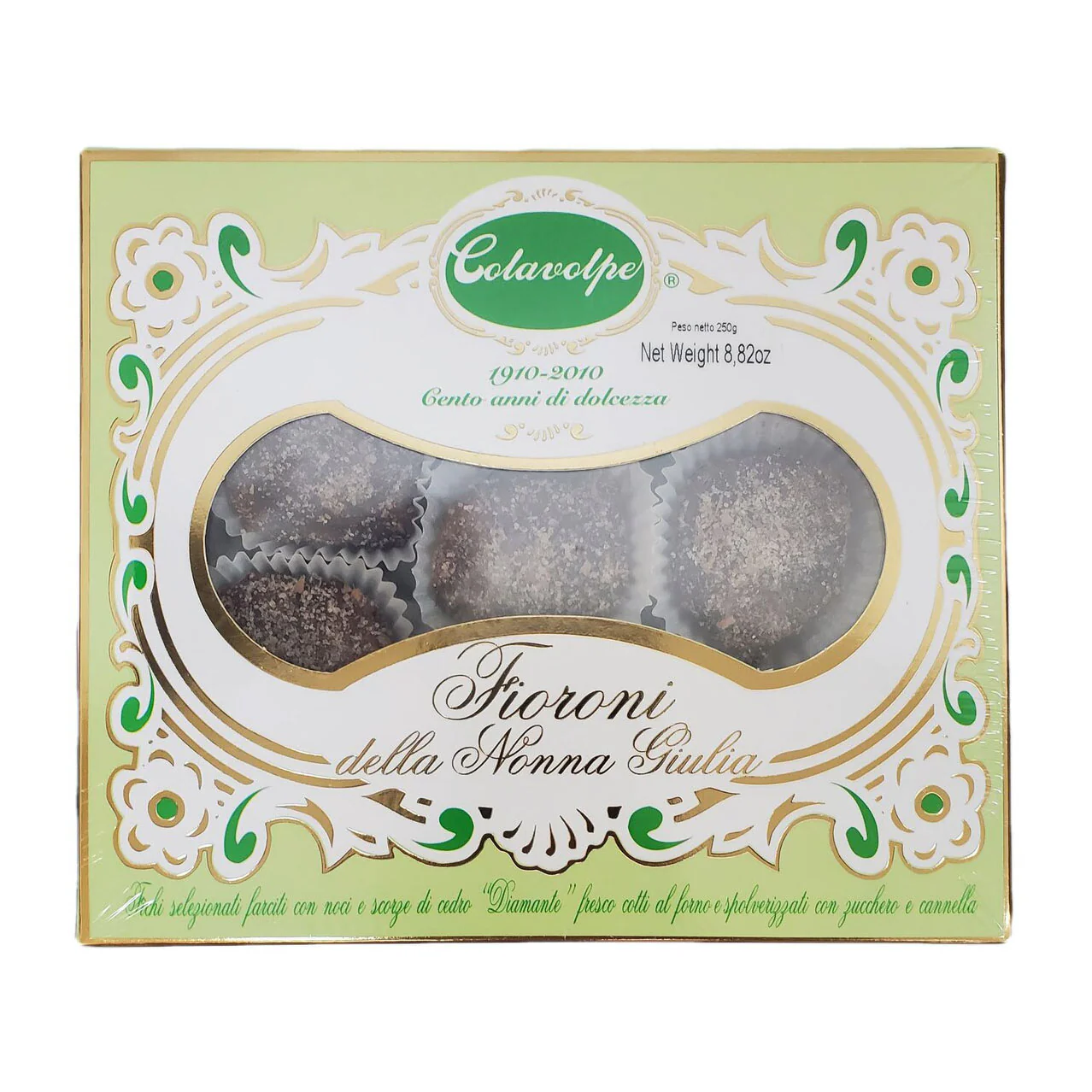 Colavolpe Cinnamon Sugar Nut-Stuffed Baked Figs, Fioroni della Nonna Giulia, 8.8 oz | 250g
