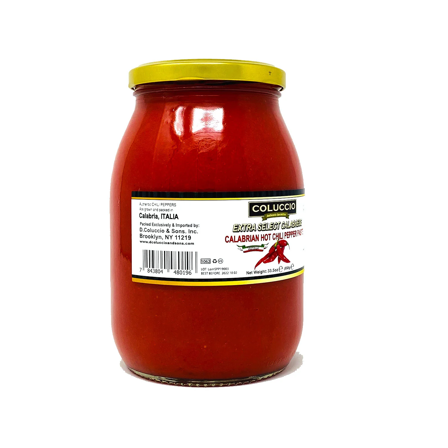 Coluccio Calabrian Hot Chili Pepper Paste Sauce, 33.5 oz - Image 2