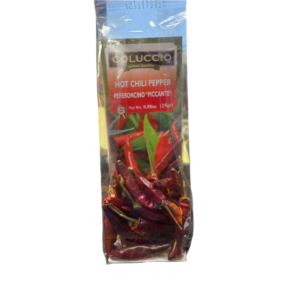 Coluccio Hot Sicilian Chili Pepper Very Hot, .88 oz | 25g